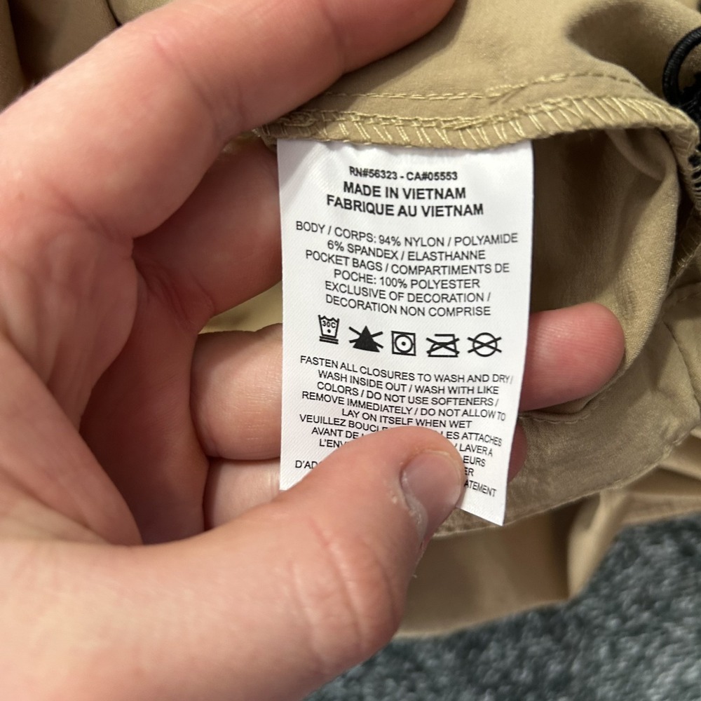 Nike Mens Size M Beige Tech Woven Full Zip Long Sleeve Hooded Jacket - Picture 4 of 4